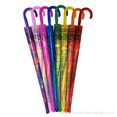 Payung Kartun Fashionable Rainbow Straight Umbrella